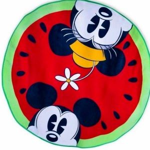 Disney Watermelon Minnie Mouse  Round Towel - NWT - 50 inches diameter